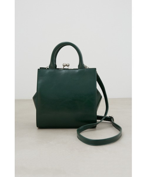 AZUL by moussy（アズールバイマウジー）の「メタルフレームバッグⅡ（ショルダーバッグ・レディース・ダークグリーン/ブラック/ライトベージュ/ホワイト系その他・FREE）」の4枚目の写真