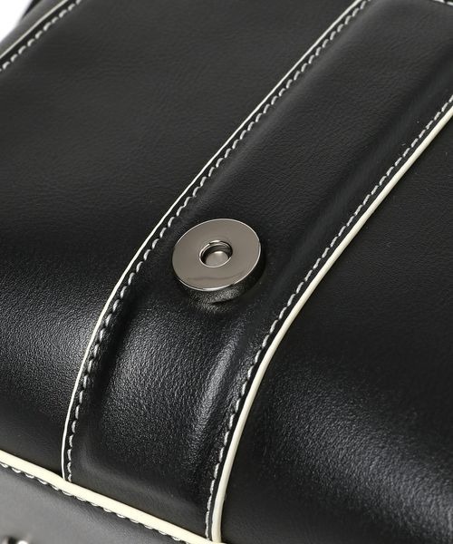 mysty woman（ミスティウーマン）の「パイピングレザーBAG 969378（ハンドバッグ・レディース・ブラック/ブラウン/アイボリー・FREE）」の17枚目の写真