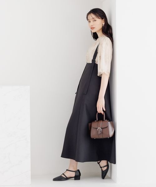 mysty woman（ミスティウーマン）の「パイピングレザーBAG 969378（ハンドバッグ・レディース・ブラック/ブラウン/アイボリー・FREE）」の7枚目の写真