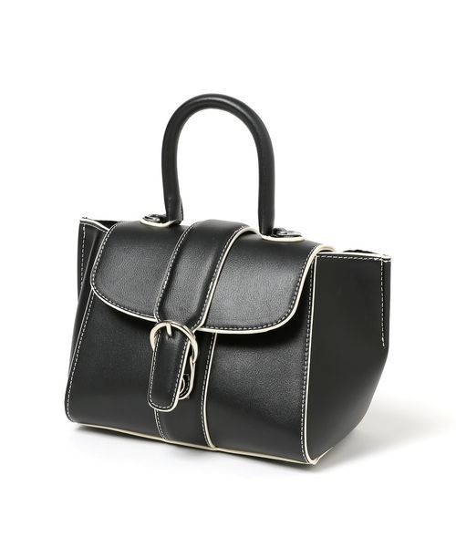 mysty woman（ミスティウーマン）の「パイピングレザーBAG 969378（ハンドバッグ・レディース・ブラック/ブラウン/アイボリー・FREE）」の19枚目の写真