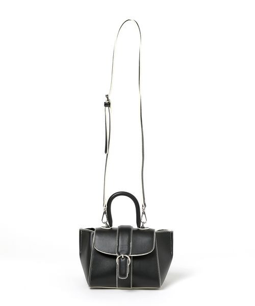 mysty woman（ミスティウーマン）の「パイピングレザーBAG 969378（ハンドバッグ・レディース・ブラック/ブラウン/アイボリー・FREE）」の15枚目の写真