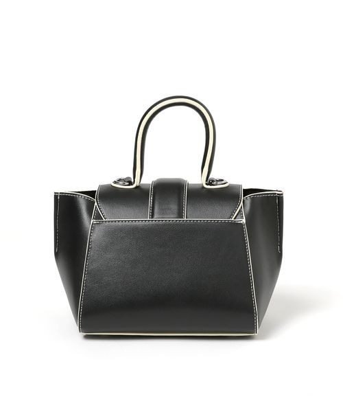 mysty woman（ミスティウーマン）の「パイピングレザーBAG 969378（ハンドバッグ・レディース・ブラック/ブラウン/アイボリー・FREE）」の5枚目の写真