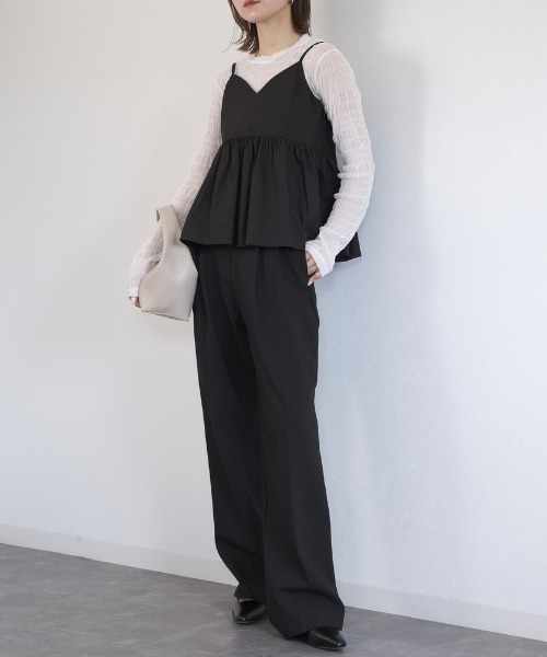 キャミソール ペプラムトップ / Peplum Top STYLEMIXER | ペプラムキャミトップ (ベアトップ ) |SHEL'TTER