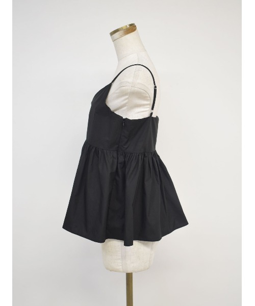 Reurie'（レウリィ）の「コットンペプラムキャミ/cotton peplum cami トップス フレア ビスチェ レイヤード ブラック ホワイト（キャミソール・レディース・アイボリー/ブラック・FREE）」の6枚目の写真