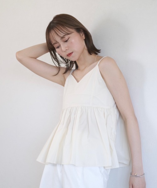 セール】コットンペプラムキャミ/cotton peplum cami トップス