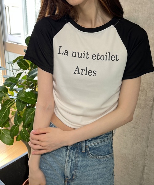 セール】ラグラン配色サイドシャーリンクロゴTシャツ（Tシャツ