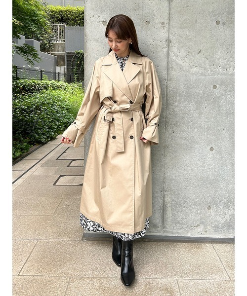 SNIDEL（スナイデル）の「トレンチコート（トレンチコート・レディース・ベージュ/アイボリー・1/0）」の3枚目の写真