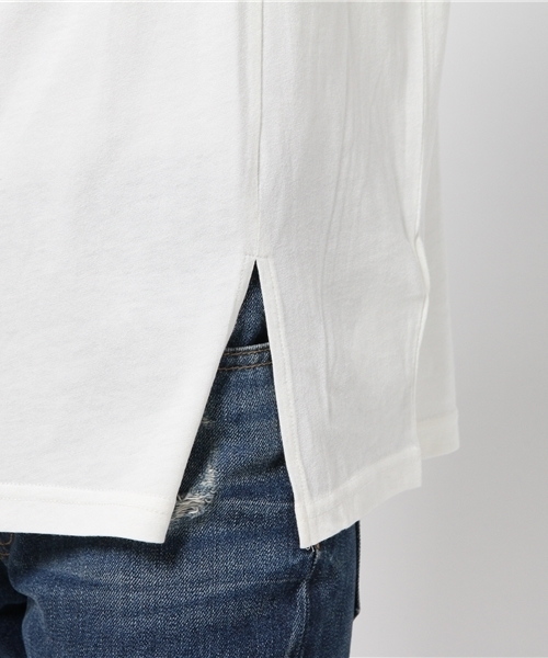 MOUSSY（マウジー）の「FRONT SLIT DOLMAN TEE J（Tシャツ/カットソー・レディース・ホワイト/ライトブラウン/カーキ系・FREE）」の11枚目の写真