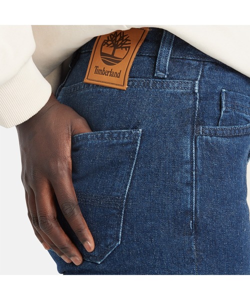 Timberland(ティンバーランド)の「レディース ハイウエスト ヘンプ デニム ジーンズ(デニムパンツ・レディース・ブルー/インディゴブルー・29inch/25inch/27inch)」の4枚目の写真