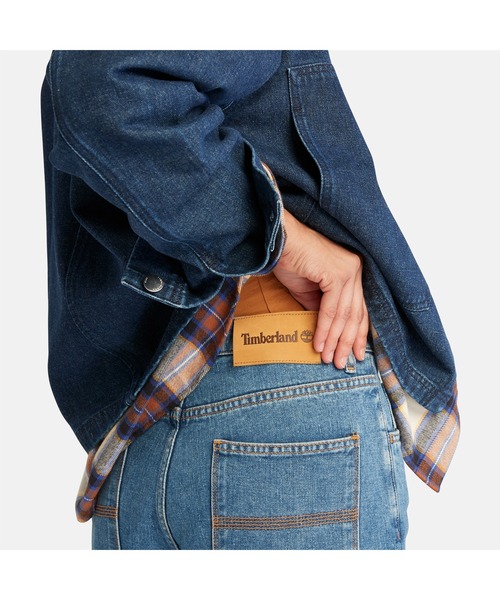 Timberland(ティンバーランド)の「レディース ハイウエスト ヘンプ デニム ジーンズ(デニムパンツ・レディース・ブルー/インディゴブルー・29inch/25inch/27inch)」の9枚目の写真