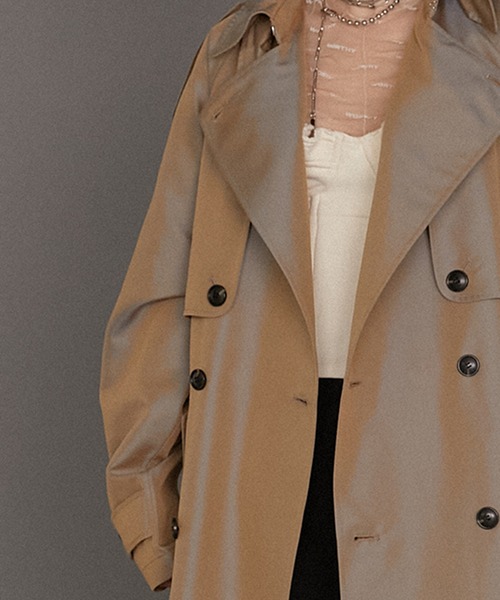 PRANK PROJECT(プランクプロジェクト)の「ライクエアーシャンブレートレンチコート / Like Air Chambray Trench Coat(トレンチコート・レディース・ベージュ・FREE)」の19枚目の写真