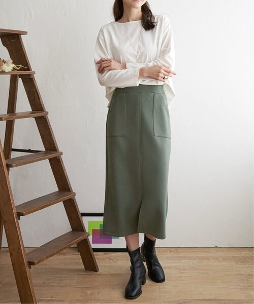 セットアップ対応】GOKU楽 ダンボールニットタイトスカート（スカート  