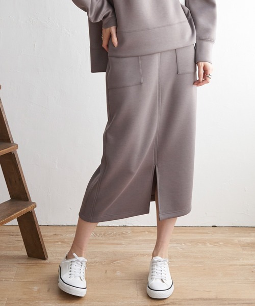 ikka(イッカ)の「【セットアップ対応】GOKU楽 ダンボールニットタイトスカート(スカート・レディース・ベージュ/ブラック/モカ/ダークグリーン・L/S/M)」の21枚目の写真