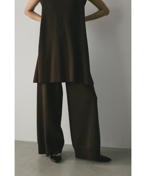 STYLEMIXER(スタイルミキサー)の「ドライニットリラックスパンツ(その他パンツ・レディース・アイボリー/ブラウン・MEDIUM/SMALL)」の13枚目の写真