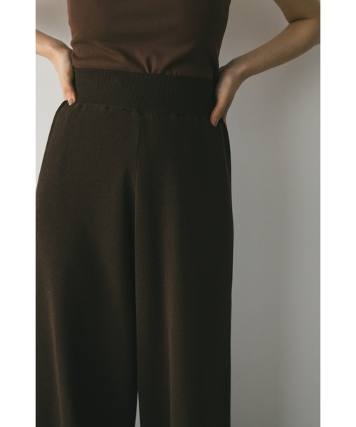 STYLEMIXER(スタイルミキサー)の「ドライニットリラックスパンツ(その他パンツ・レディース・アイボリー/ブラウン・MEDIUM/SMALL)」の14枚目の写真