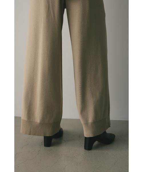 STYLEMIXER(スタイルミキサー)の「ドライニットリラックスパンツ(その他パンツ・レディース・アイボリー/ブラウン・MEDIUM/SMALL)」の10枚目の写真