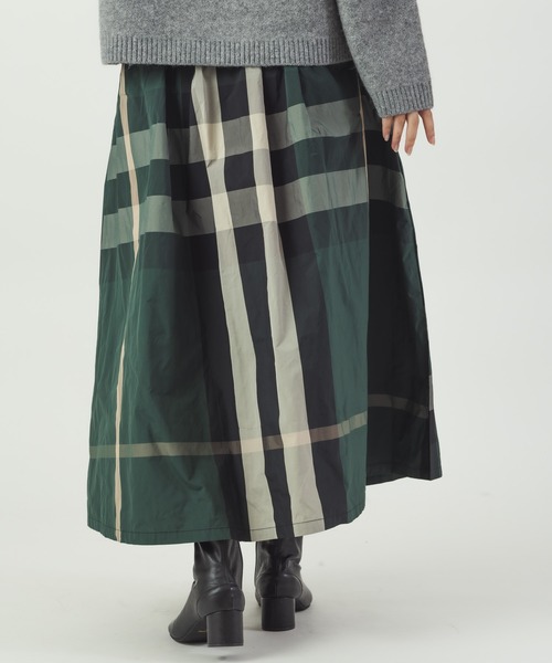BARNDOOR(バーンドア)の「BARNDOOR / バーンドア チェックスカート ロングスカート 1175123H BUR(スカート・レディース・グレー/ワイン/グリーン・FREE)」の5枚目の写真
