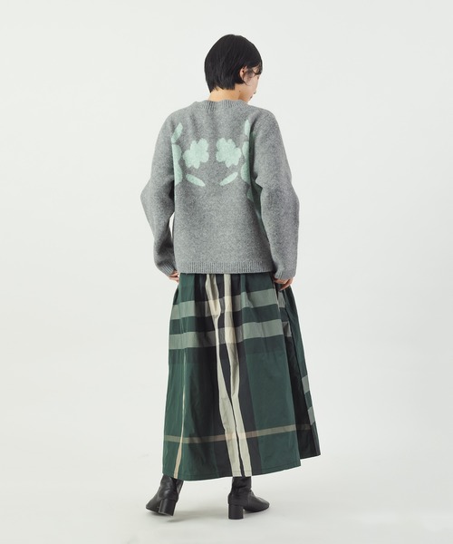 BARNDOOR(バーンドア)の「BARNDOOR / バーンドア チェックスカート ロングスカート 1175123H BUR(スカート・レディース・グレー/ワイン/グリーン・FREE)」の7枚目の写真