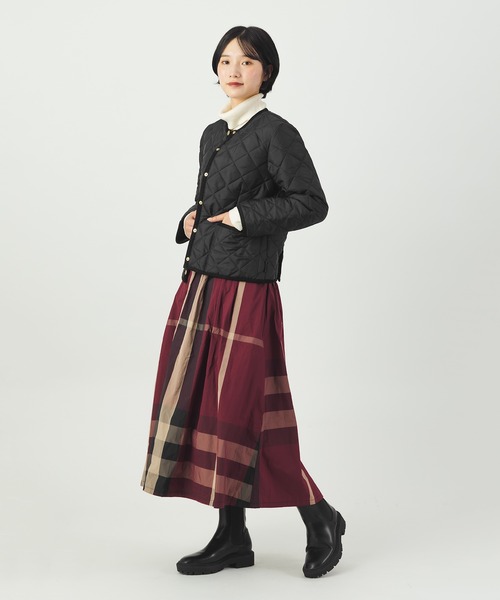 BARNDOOR(バーンドア)の「BARNDOOR / バーンドア チェックスカート ロングスカート 1175123H BUR(スカート・レディース・グレー/ワイン/グリーン・FREE)」の14枚目の写真