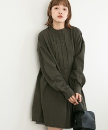 KBF | フロントタックカットオフミニドレス(ワンピース)