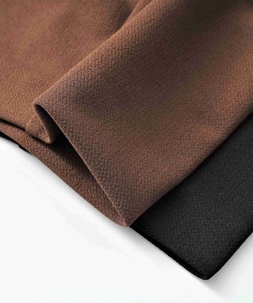 leswel（レスウェル）の「【L～5L 大きいサイズ】カット ジョーゼット タック テーパードパンツ（その他パンツ・レディース・ブラウン/ブラック・5L/4L/3L/LL/L）」の17枚目の写真