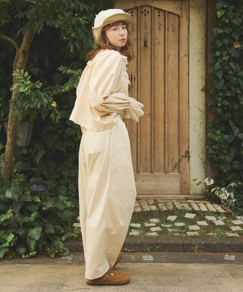 Crisp（クリスプ）の「メッシュフリルカラーブラウス（シャツ/ブラウス・レディース・チャコールグレー/アイボリー・FREE）」の4枚目の写真