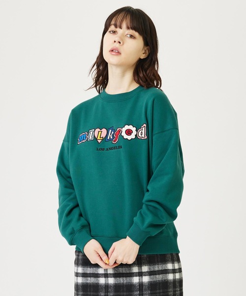 MILKFED.（ミルクフェド）の「PATCH SWEATSHIRT（スウェット・レディース・グリーン/オフホワイト/ブラック・L/M）」の15枚目の写真