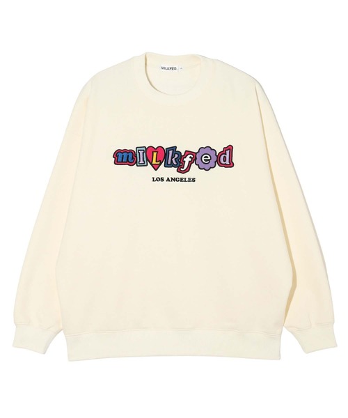 MILKFED.（ミルクフェド）の「PATCH SWEATSHIRT（スウェット・レディース・グリーン/オフホワイト/ブラック・L/M）」の14枚目の写真