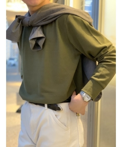 セール】クルーネック ニットトレーナー オレンジ/カーキ/ネービー