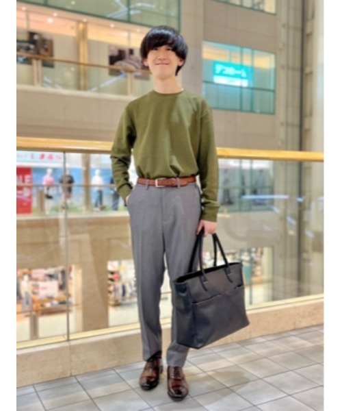 Perfect Suit FActory(パーフェクトスーツファクトリー)の「クルーネック ニットトレーナー オレンジ/カーキ/ネービー(ニット/セーター・メンズ・オレンジ/ネイビー/カーキ・LL/M/L)」の17枚目の写真