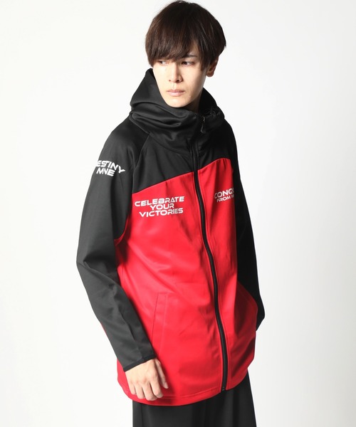 セール】ジャージ 切替 上下セットアップ トラックスーツ (フーディ