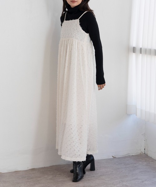 EUCLAID(エウクレイド)の「シアージャカードキャミワンピース(ワンピース・レディース・グレー/ブラック/オフホワイト・36)」の13枚目の写真