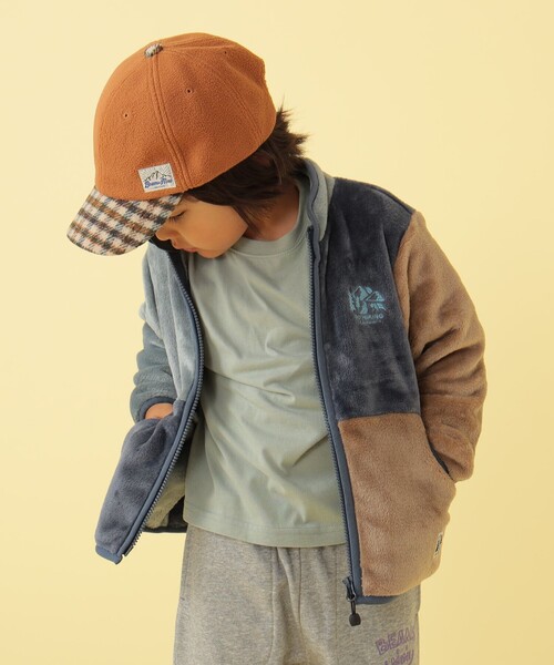 BEAMS mini（ビームスミニ）の「BEAMS mini / アウトドア ボアフリース ジャケット（90～150cm）（スウェット・キッズ・インディゴブルー/ベージュ・150/140/130/100/110/120/90）」の4枚目の写真