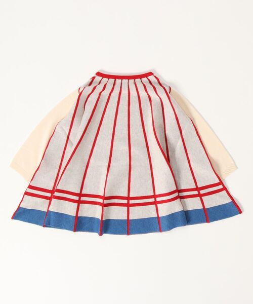 ami amie（アミアミ）の「Ａラインワンピース（ワンピース・キッズ・サックスブルー/オフホワイト/ベージュ・100cm/130cm/115cm/85cm）」の4枚目の写真