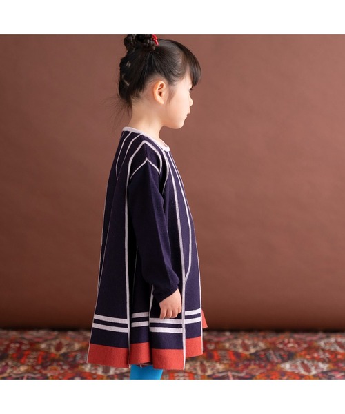 ami amie（アミアミ）の「Ａラインワンピース（ワンピース・キッズ・サックスブルー/オフホワイト/ベージュ・100cm/130cm/115cm/85cm）」の7枚目の写真