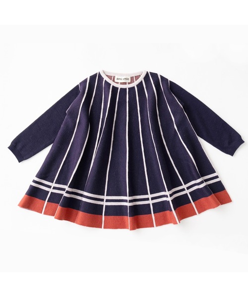 ami amie（アミアミ）の「Ａラインワンピース（ワンピース・キッズ・サックスブルー/オフホワイト/ベージュ・100cm/130cm/115cm/85cm）」の12枚目の写真