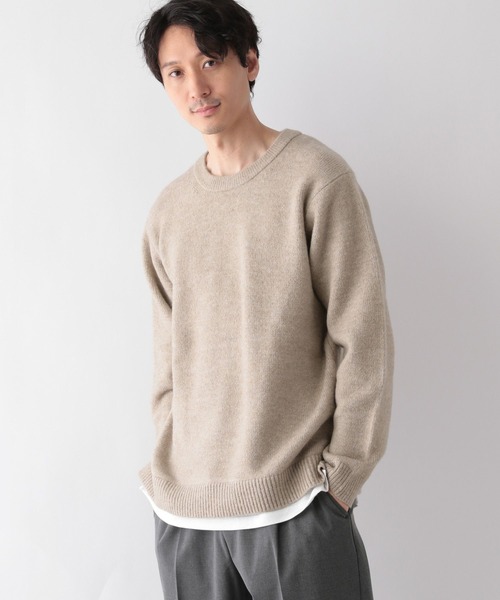 GLOBAL WORK（グローバルワーク）の「フワフワHug meクルーレイヤード/704859（ニット/セーター・メンズ・ライトブルー/ブラック/グレー/ネイビー/ホワイト系その他2/ベージュ/グリーン/チャコールグレー/ダークブルー/ホワイト・SMALL/MEDIUM/LARGE/X-LARGE）」の6枚目の写真