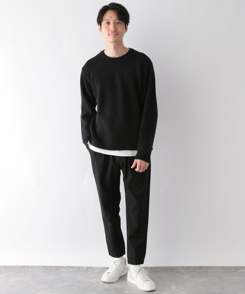 GLOBAL WORK（グローバルワーク）の「フワフワHug meクルーレイヤード/704859（ニット/セーター・メンズ・ライトブルー/ブラック/グレー/ネイビー/ホワイト系その他2/ベージュ/グリーン/チャコールグレー/ダークブルー/ホワイト・SMALL/MEDIUM/LARGE/X-LARGE）」の17枚目の写真