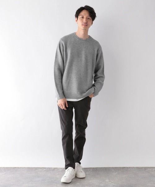 GLOBAL WORK（グローバルワーク）の「フワフワHug meクルーレイヤード/704859（ニット/セーター・メンズ・ライトブルー/ブラック/グレー/ネイビー/ホワイト系その他2/ベージュ/グリーン/チャコールグレー/ダークブルー/ホワイト・SMALL/MEDIUM/LARGE/X-LARGE）」の21枚目の写真