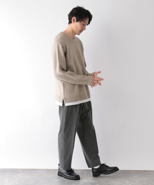 GLOBAL WORK（グローバルワーク）の「フワフワHug meクルーレイヤード/704859（ニット/セーター・メンズ・ライトブルー/ブラック/グレー/ネイビー/ホワイト系その他2/ベージュ/グリーン/チャコールグレー/ダークブルー/ホワイト・SMALL/MEDIUM/LARGE/X-LARGE）」の22枚目の写真