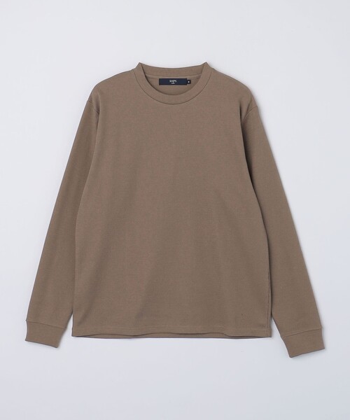 SHIPS Colors(シップス カラーズ)の「SHIPS Colors:〈洗濯機可能〉ハニカム クルーネック ロングスリーブ(Tシャツ/カットソー・メンズ・ネイビー/オリーブ/ベージュ/ホワイト・LARGE/MEDIUM)」の2枚目の写真
