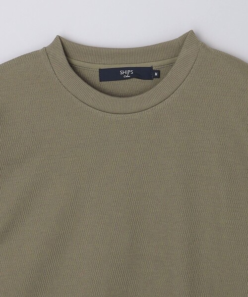 SHIPS Colors(シップス カラーズ)の「SHIPS Colors:〈洗濯機可能〉ハニカム クルーネック ロングスリーブ(Tシャツ/カットソー・メンズ・ネイビー/オリーブ/ベージュ/ホワイト・LARGE/MEDIUM)」の6枚目の写真