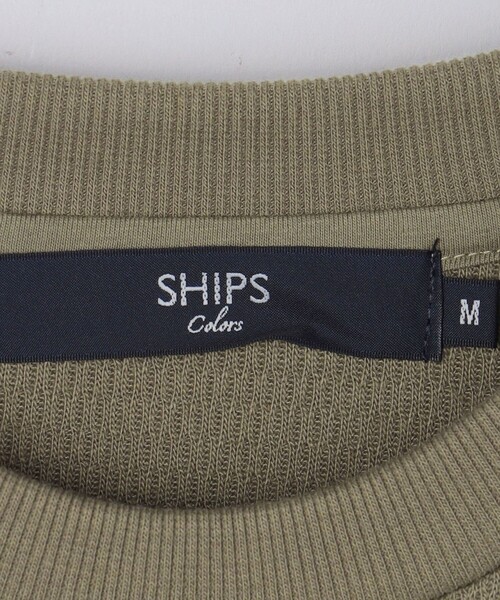 SHIPS Colors(シップス カラーズ)の「SHIPS Colors:〈洗濯機可能〉ハニカム クルーネック ロングスリーブ(Tシャツ/カットソー・メンズ・ネイビー/オリーブ/ベージュ/ホワイト・LARGE/MEDIUM)」の7枚目の写真