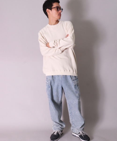 JEMORGAN（ジェーイーモーガン）の「(LK)【JEMORGAN】柔編み 裏毛 スウェット プルオーバー（スウェット・メンズ・オフホワイト/チャコールグレー/杢グレー・MEDIUM/LARGE/X-LARGE）」の9枚目の写真