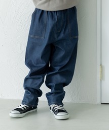 ライトデニム 総ゴム ロングパンツ