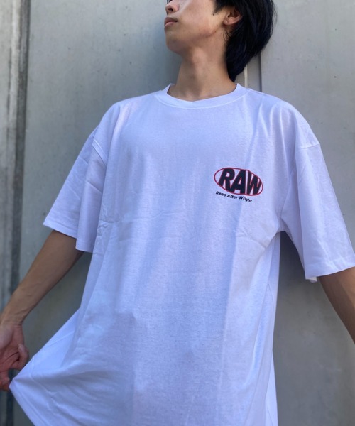 tolene(トレネ)の「RAW プリントTee(Tシャツ/カットソー・メンズ・グリーン/パープル/ホワイト・X-LARGE/LARGE/MEDIUM)」の1枚目の写真