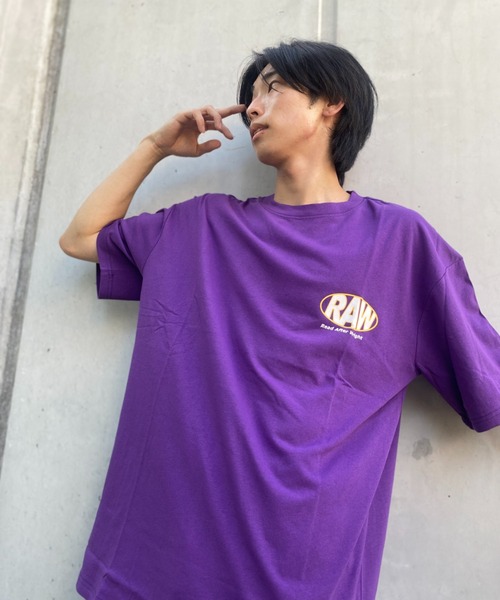 tolene(トレネ)の「RAW プリントTee(Tシャツ/カットソー・メンズ・グリーン/パープル/ホワイト・X-LARGE/LARGE/MEDIUM)」の11枚目の写真