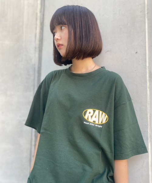 tolene(トレネ)の「RAW プリントTee(Tシャツ/カットソー・メンズ・グリーン/パープル/ホワイト・X-LARGE/LARGE/MEDIUM)」の6枚目の写真