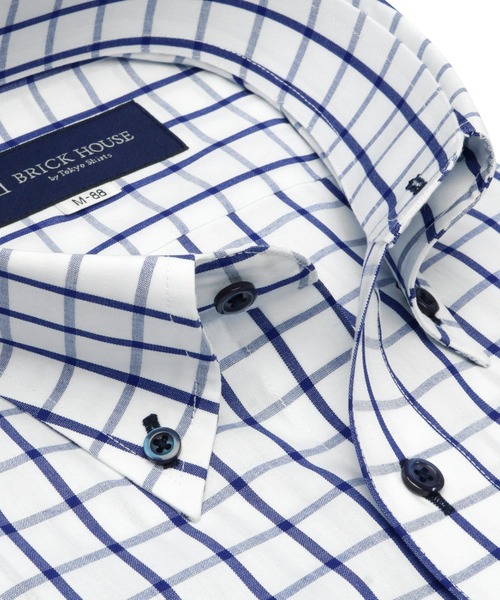 TOKYO SHIRTS(トウキョウシャツ)の「形態安定ノーアイロン ボタンダウン 長袖ビジネスワイシャツ(大きいサイズ・長いサイズ)(ビジネスシャツ・メンズ・ブルー・首回り45cm-裄丈82cm/首回り47cm-裄丈90cm/首回り43cm-裄丈90cm/首回り47cm-裄丈86cm/首回り45cm-裄丈90cm/首回り42cm-裄丈90cm/首回り45cm-裄丈86cm/首回り39cm-裄丈88cm)」の6枚目の写真