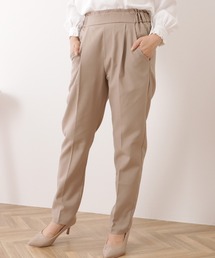 ハーフゴムセンタープレステーパードパンツ